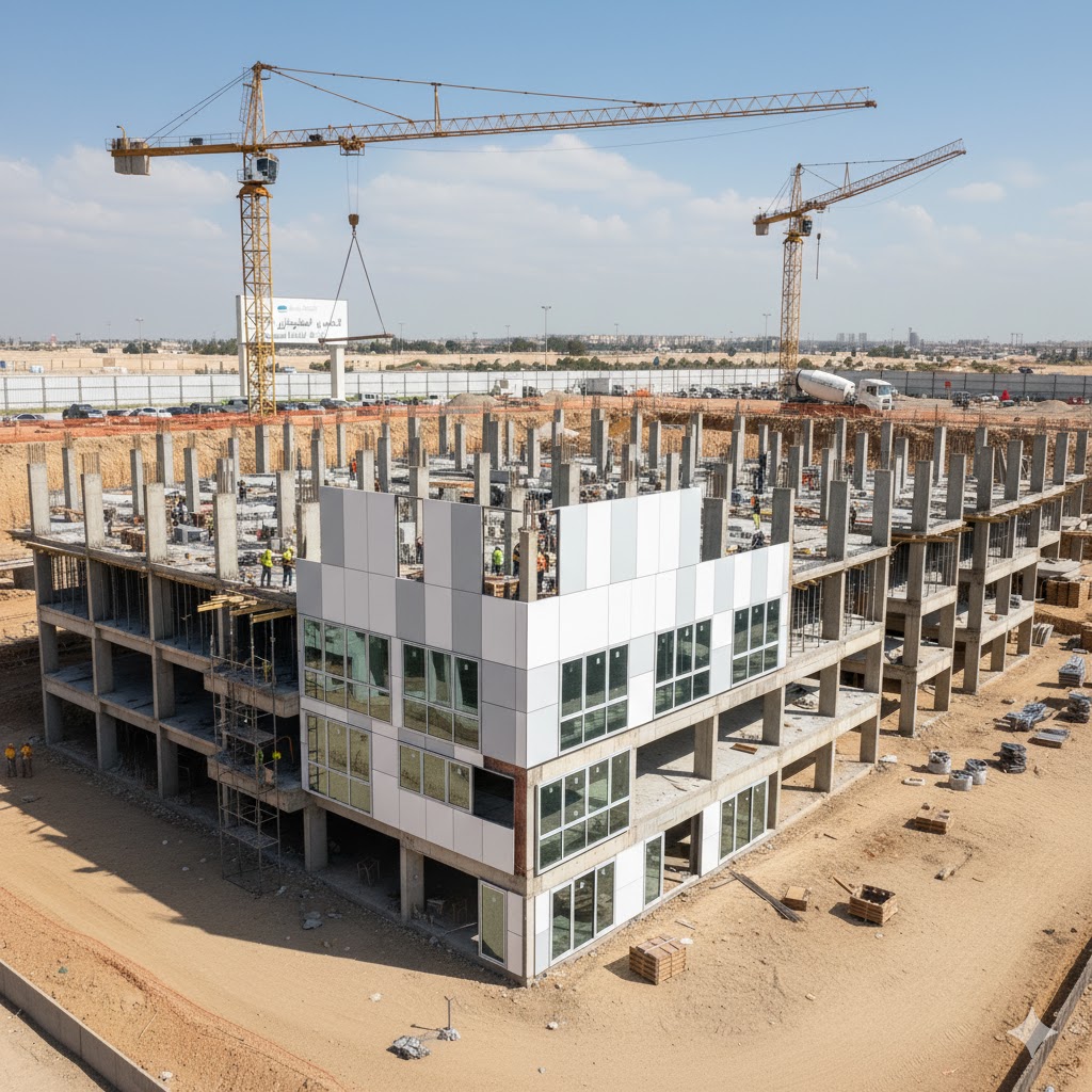 تركيب الواجهات في مدرسة افرةجة